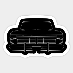 1974 Ford F-100 - front stencil, white Sticker